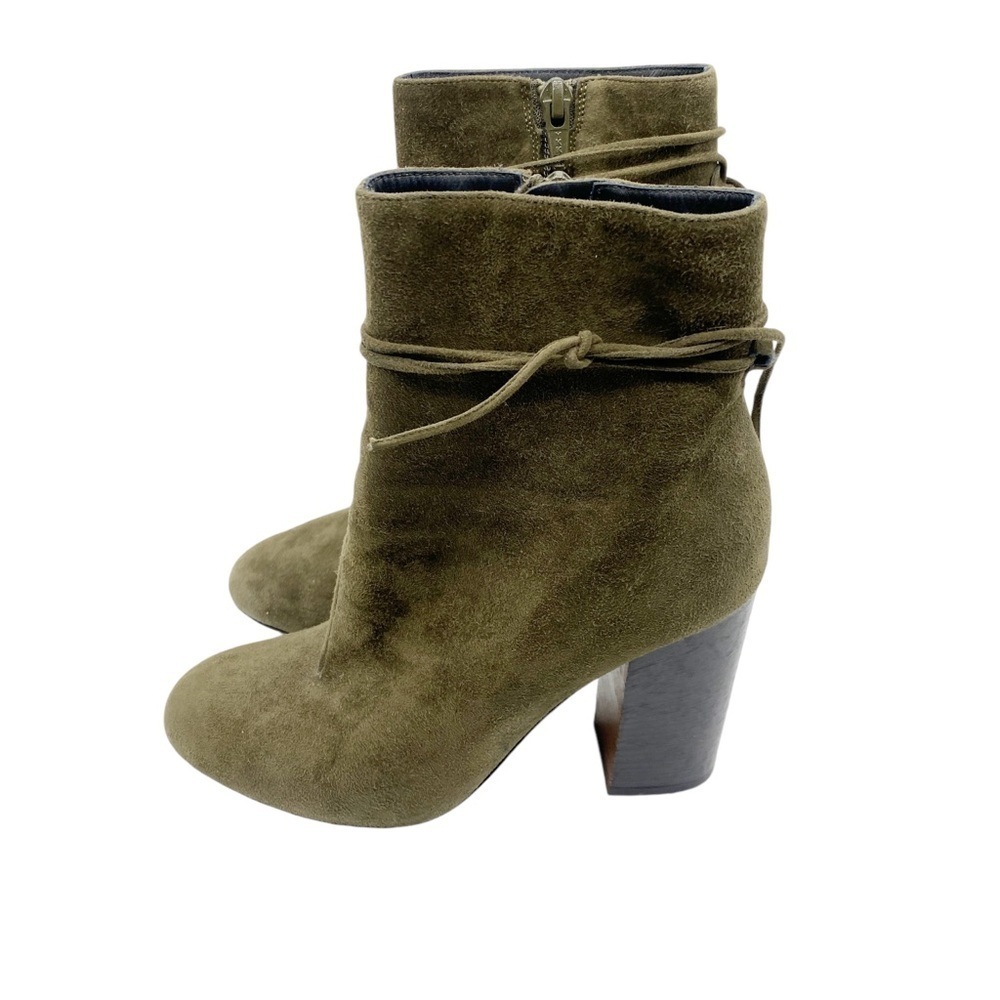 Vince Green Suede Tie Detail Ankle Boots Size 6